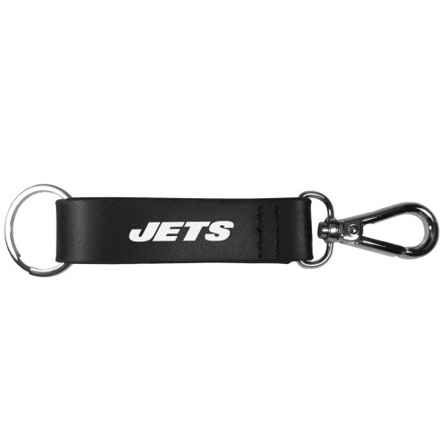 New York Jets Black Strap Key Chain