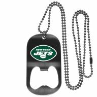 New York Jets Bottle Opener Tag Necklace