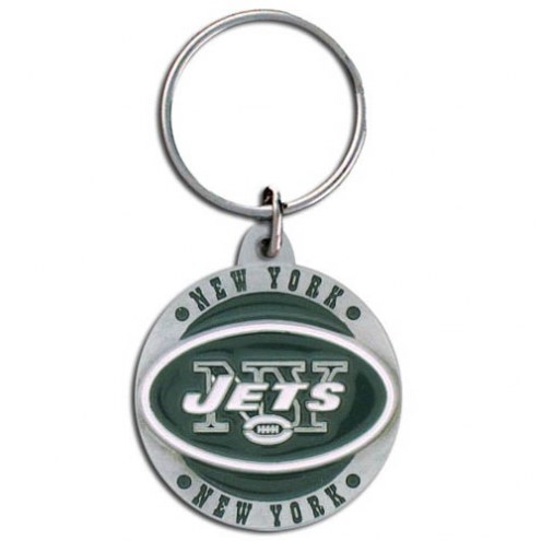 New York Jets Carved Zinc Key Chain
