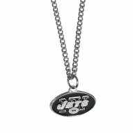 New York Jets Chain Necklace with Small Charm