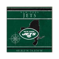 New York Jets Coordinates 10" x 10" Sign