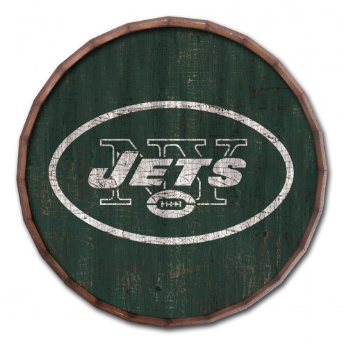 New York Jets Cracked Color 16&quot; Barrel Top