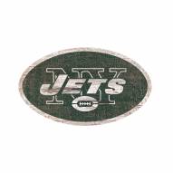 New York Jets Distressed Logo Cutout Sign