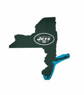 New York Jets Logo State Wood Sign