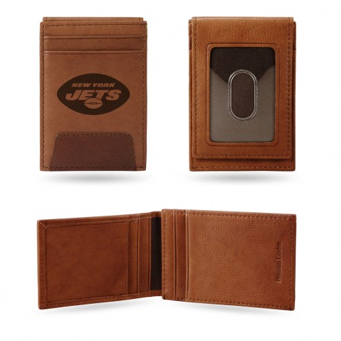 New York Jets Premium Leather Front Pocket Wallet