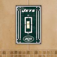 New York Jets Glass Single Light Switch Plate Cover