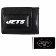 New York Jets Leather Cash & Cardholder & Black Money Clip