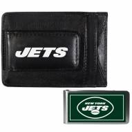 New York Jets Leather Cash & Cardholder & Color Money Clip