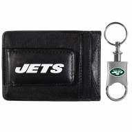 New York Jets Leather Cash & Cardholder & Valet Key Chain