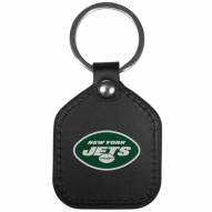 New York Jets Leather Square Key Chain
