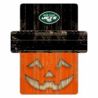 New York Jets Pumpkin Cutout with Stake