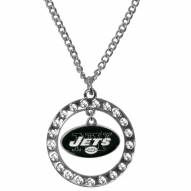 New York Jets Rhinestone Hoop Necklace