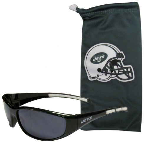 New York Jets Sunglasses and Bag Set