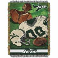New York Jets Vintage Woven Tapestry Throw Blanket