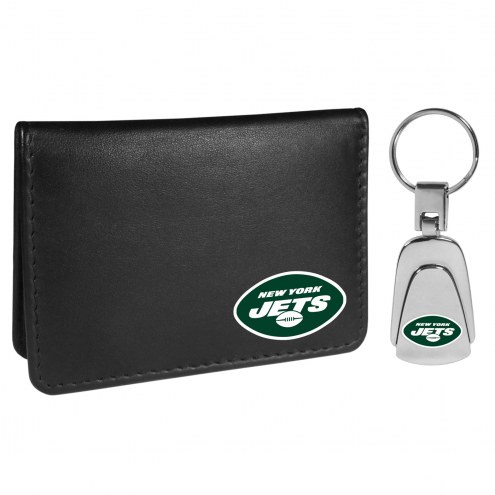New York Jets Weekend Bi-fold Wallet & Steel Key Chain