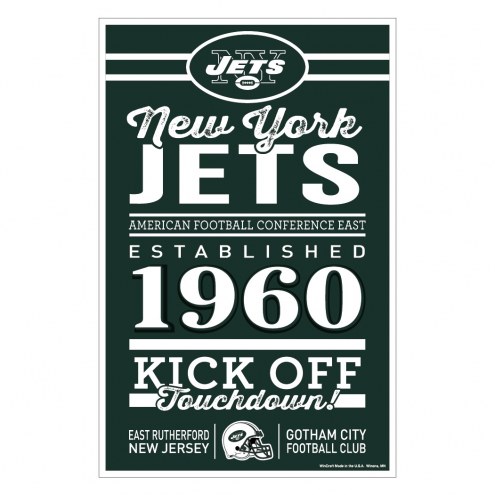 New York Jets Established Wood Sign
