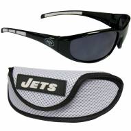 New York Jets Wrap Sunglasses and Case Set