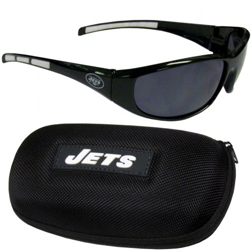 New York Jets Wrap Sunglasses and Case Set