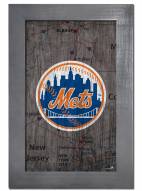 New York Mets 11" x 19" City Map Framed Sign
