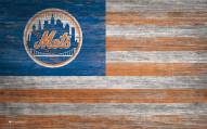 New York Mets 11" x 19" Distressed Flag Sign