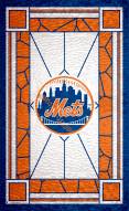 New York Mets 11" x 19" Stained Glass Sign