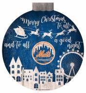 New York Mets 12" Christmas Village Wall Art