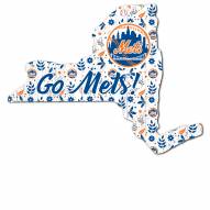 New York Mets 12" Floral State Sign