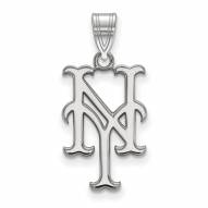 New York Mets 14k White Gold Large Pendant