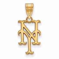 New York Mets 14k Yellow Gold Medium Pendant