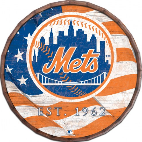 New York Mets 16&quot; Flag Barrel Top
