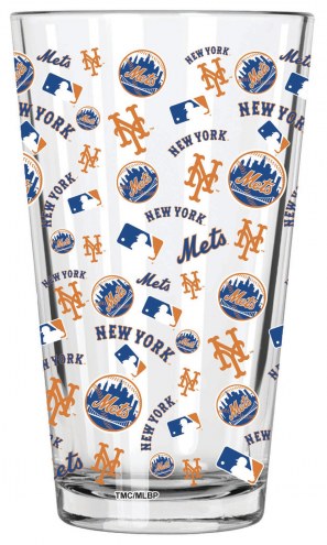 New York Mets 16 oz. All Over Print Pint Glass
