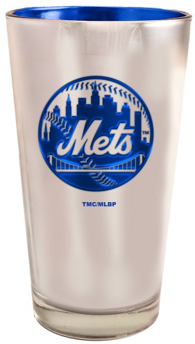 New York Mets 16 oz. Electroplated Pint Glass