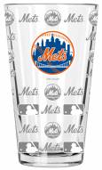 New York Mets 16 oz. Sandblasted Pint Glass