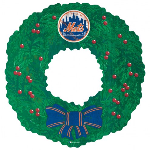 New York Mets 16&quot; Team Wreath Sign