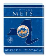 New York Mets 16" x 20" Coordinates Canvas Print