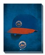 New York Mets 16" x 20" Ghost Helmet Canvas Print
