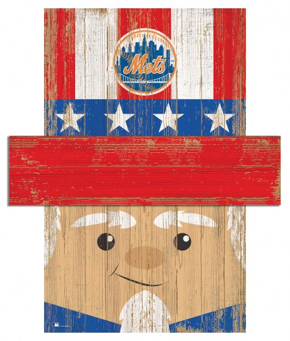 New York Mets 19&quot; x 16&quot; Patriotic Head