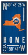 New York Mets 6" x 12" Coordinates Sign