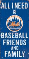 New York Mets 6" x 12" Friends & Family Sign