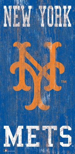 New York Mets 6&quot; x 12&quot; Heritage Logo Sign