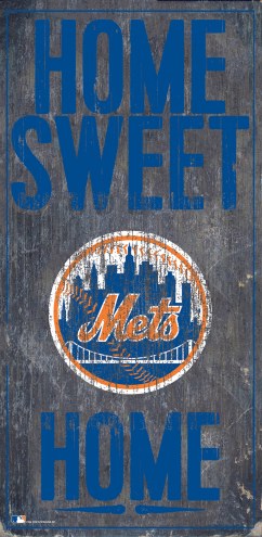 New York Mets 6&quot; x 12&quot; Home Sweet Home Sign