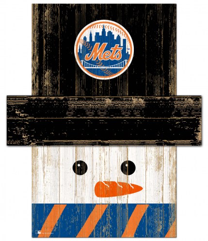 New York Mets 6&quot; x 5&quot; Snowman Head
