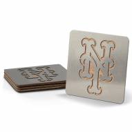 New York Mets Boasters Stainless Steel Coasters - Set of 4