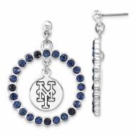 New York Mets Crystal Logo Wreath Earrings