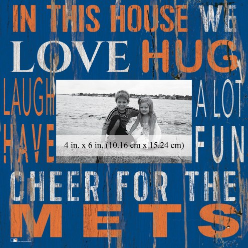 New York Mets In This House 10&quot; x 10&quot; Picture Frame