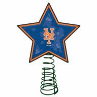 New York Mets Light Up Art Glass Mosaic Tree Topper