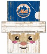 New York Mets Santa Head Sign
