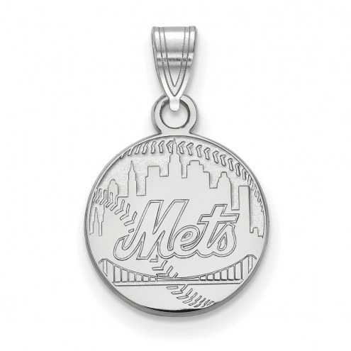 New York Mets Sterling Silver Small Pendant