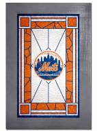 New York Mets Stained Glass with Frame