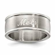 New York Mets Stainless Steel Logo Ring